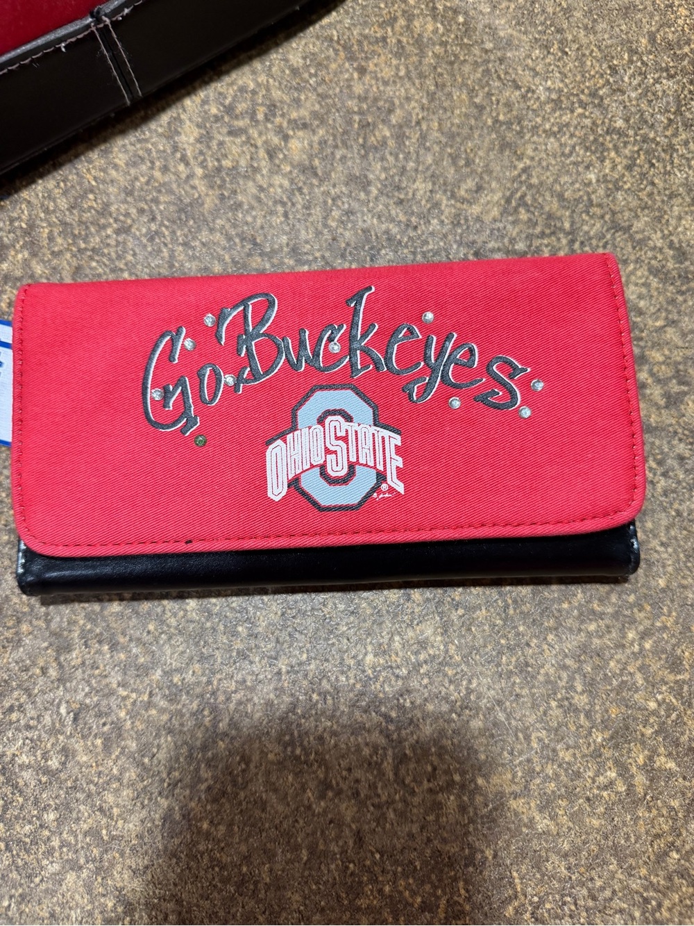 Red 'Go Buckeyes' Shoulder Bag Set with Matching Wallet and Pouch - Picture 5 of 10